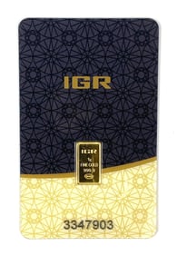 IGR 1 Gram .999 Fine Gold Ingot/ Bar