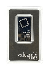 Valcambi Suisse 1 oz .999 Platinum Ingot/ Bar