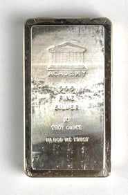 Academy 10 oz .999 Fine Silver Ingot/ Bar