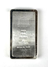 Academy 10 oz .999 Fine Silver Ingot/ Bar