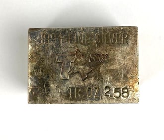 Fox 25 oz .999 Fine Silver Block Bar