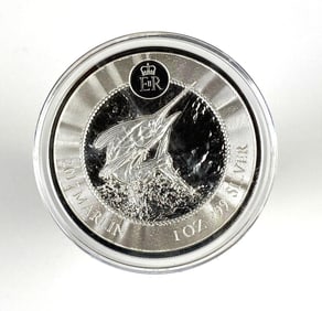 2017 Cayman Islands Queen Elizabeth II 1oz .999 Fine Silver Round
