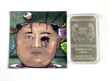 Pit Bullion Eat The Rich 1 oz .999 Fine Silver Bar/Ingot