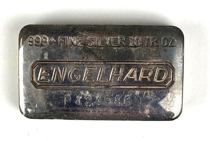 Engelhard LOAF 10 oz .999 Fine Silver Ingot/ Bar