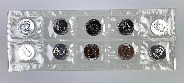 Group of 10 2006 Canada Queen Elizabeth 1 oz .999 Fine Silver Round