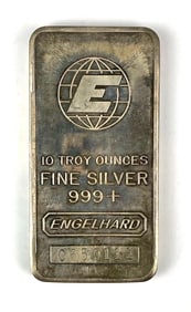 Engelhard 10 oz .999 Fine Silver Ingot/ Bar