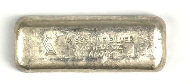 Golden Analytical 10 oz .999 Fine Silver Ingot/ Bar