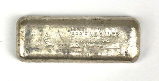 Golden Analytical 10 oz .999 Fine Silver Ingot/ Bar