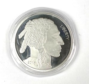 2015 Buffalo Design 5 oz .999 Fine Silver Round