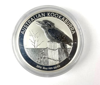 2016 Australian $10 Kookaburra 10 oz .999 Silver Coin