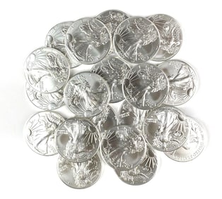 Original Roll of 20 2023 US American Silver Eagle $1 Coins