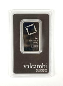 Valcambi Suisse 1 oz .999 Palladium Ingot/ Bar