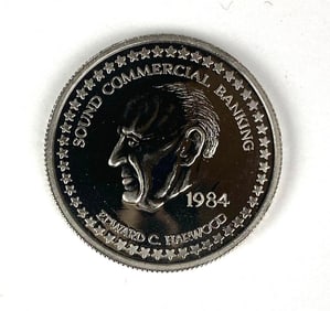 RARE VINTAGE 1984 Sound Commercial Banking 1 oz .999 Platinum Round