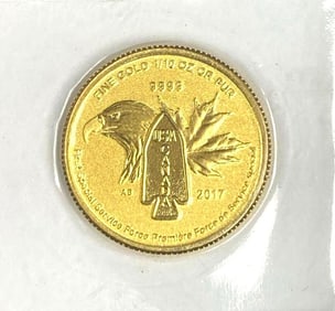 2017 Canada $5 First Special Force 1/10 oz .999 Gold Coin