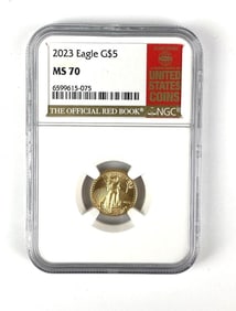 2023 US Mint Gold Eagle $5 1 /10th oz NGC Graded MS70