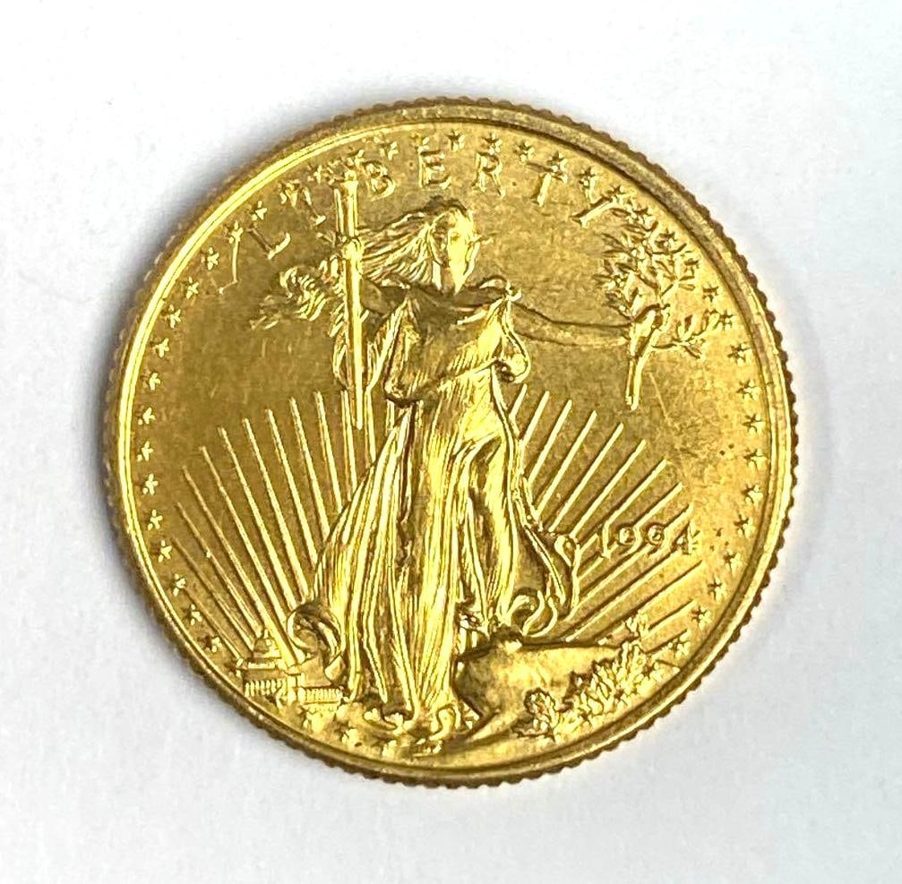 1994 US Mint $5 1/10th oz American Gold Eagle (1 of 2)