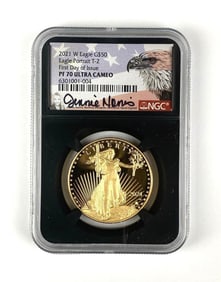 2021 W $50 US American 1 oz Gold Eagle NGC Graded PF70 Ultra Cameo