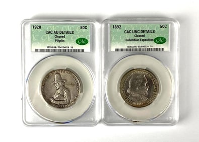 Group of 2 Half Dollar CAC Graded Coins