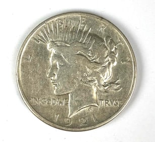 1921 US $1 Peace Silver Dollar