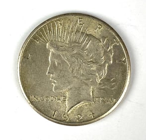 1924 S US $1 Peace Silver Dollar