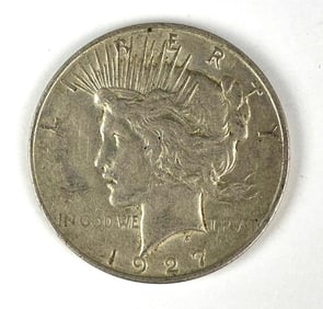 1927 D US $1 Peace Silver Dollar