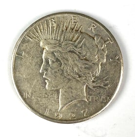 1927 US $1 Peace Silver Dollar