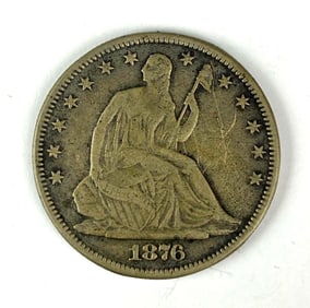 1876 US Seated Liberty Half Dollar