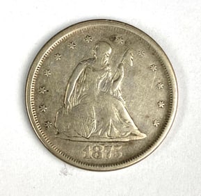 1875 S Seated Liberty 20 Cent Piece