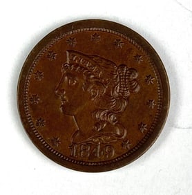 1849 US Braided Hair Half Cent