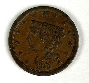 1856 US Braided Hair Half Cent