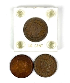 Group of 3 Braided Hair Large Cents