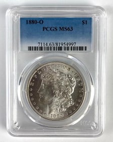 PCGS Graded 1880-O US $1 Morgan Silver Dollar MS63