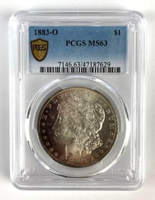 PCGS Graded 1883-O US $1 Morgan Silver Dollar MS63