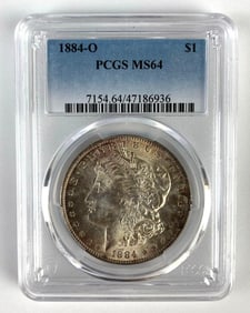 PCGS Graded 1884-O US $1 Morgan Silver Dollar MS64