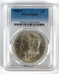 PCGS Graded 1888-O US $1 Morgan Silver Dollar MS63