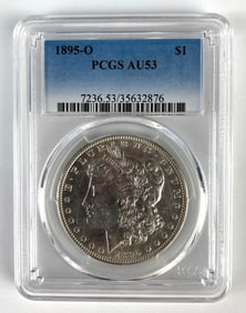 PCGS Graded 1895-O US $1 Morgan Silver Dollar AU53
