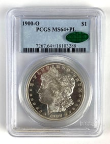PCGS Graded 1900-O US $1 Morgan Silver Dollar MS64+PL CAC
