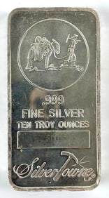 Silvertowne Prospector 10oz .999 Fine Silver Ingot/ Bar