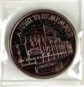 1988 Chicago Cubs First Night Game Commemorative 1oz .999 Silver Round