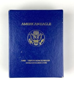 Proof 1989 P US Mint $5 1/10th oz American Gold Eagle