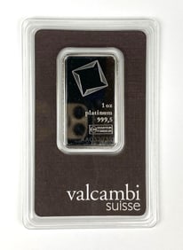 Valcambi  Suisse 1 oz .999 Platinum Ingot/ Bar