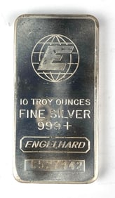 Engelhard  10 oz .999 Fine Silver Ingot/ Bar
