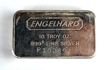 Engelhard 10 oz .999 Fine Silver Ingot/Bar
