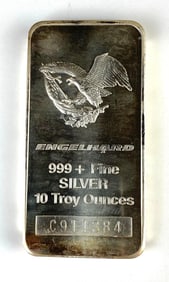 Engelhard 10 oz .999 Fine Silver Ingot/Bar