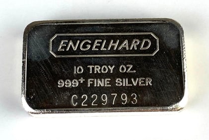 Engelhard 10 oz .999 Fine Silver Ingot/Bar