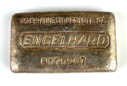 Engelhard Waffleback Loaf 10 oz .999 Fine Silver Ingot/Bar