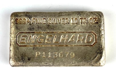 Engelhard Waffleback Loaf 10 oz .999 Fine Silver Ingot/Bar