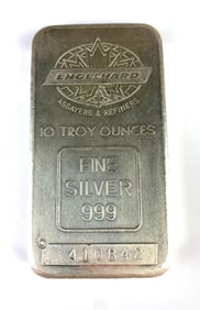 RARE TD Bank Engelhard 10 oz .999 Silver Ingot/Bar