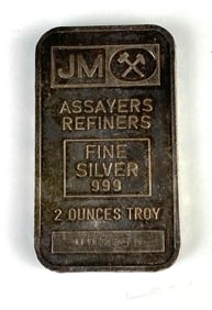 JM 2 oz .999 Silver Ingot/Bar