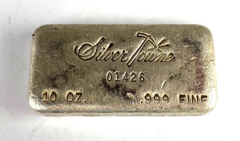 Sliver Towne 10 oz .999 Silver Ingot/Bar